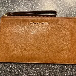 Michael Kors Tan Leather Wristlet